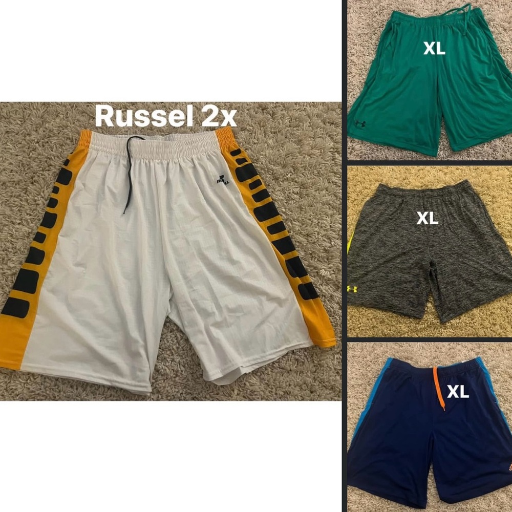 4 pair Athletic Men's Shorts XXL AND XL